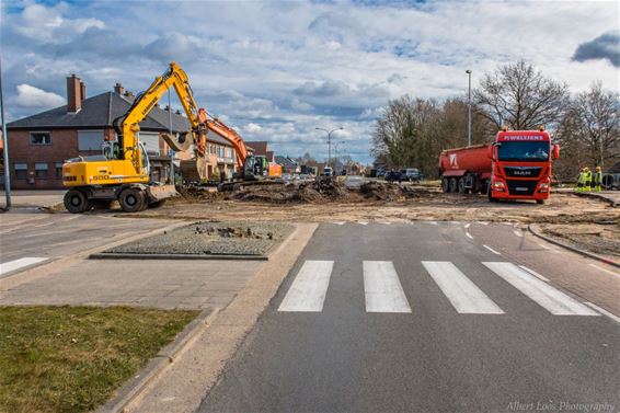 Werken aan rotonde Breugelweg begonnen - Overpelt
