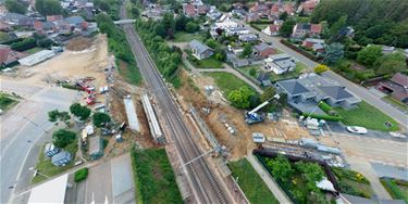 Werken spoorwegbrug - Beringen