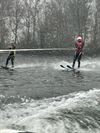 Lommel - Brrrrr, waterskiën in de winter