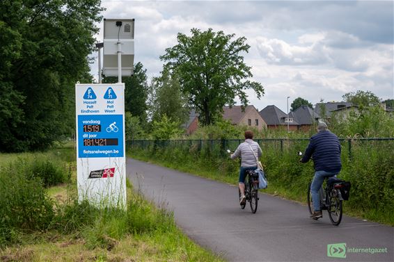 427 fietsers per dag langs Peltse telpaal - Pelt