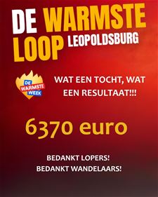 6370 euro dankzij De Warmste Loop - Leopoldsburg