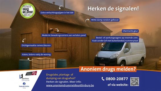 Anoniem drugs melden - Leopoldsburg
