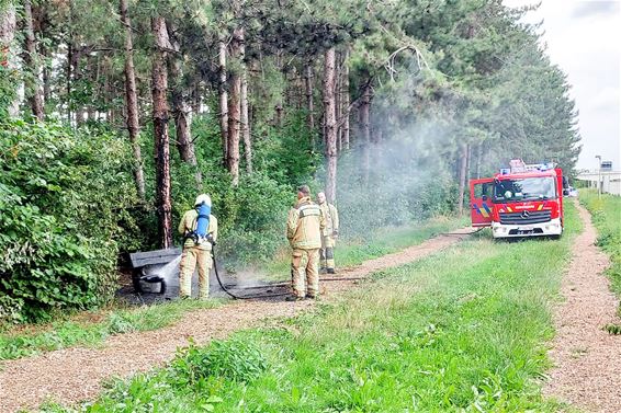 Bankje in de fik gestoken - Beringen