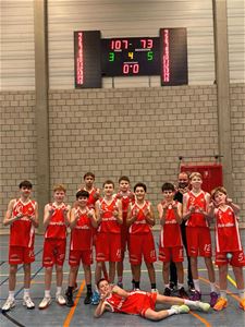 Basketjongens U14A winnen van Sprimont - Lommel