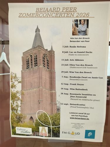 Beiaardconcerten klinken weer over Peer