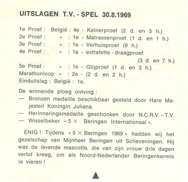 Beringen wint in 1969 - Beringen
