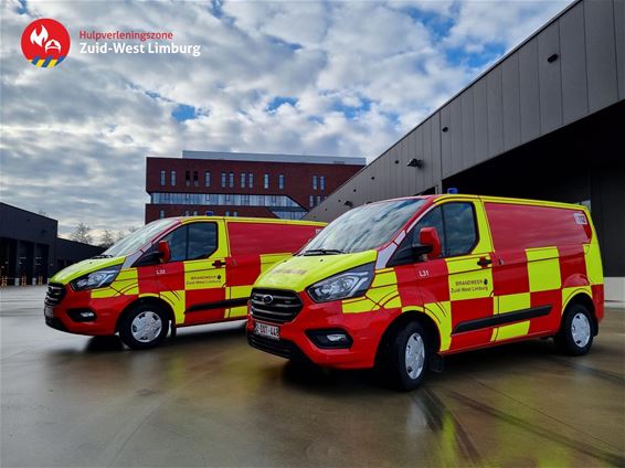 Brandweerwagens met battenburgpatroon - Beringen