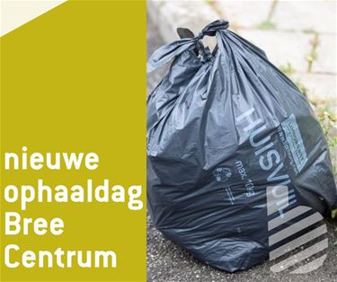 Bree - Bree-centrum: afvalophaaldag nu op donderdag