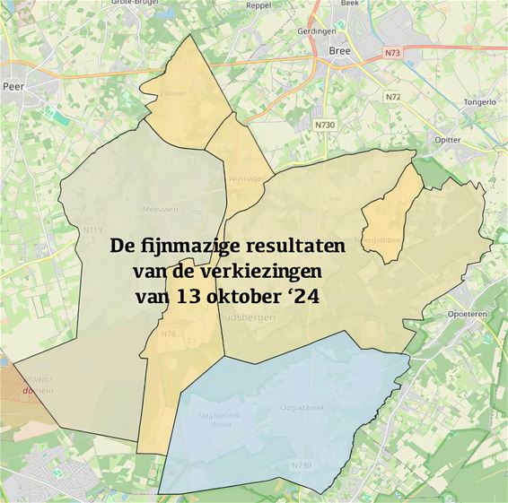 Oudsbergen - De fijnmazige uitslagen van de verkiezingen