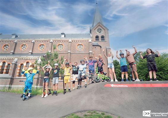 De pumptrack in Park De Kom wordt gesmaakt - Lommel