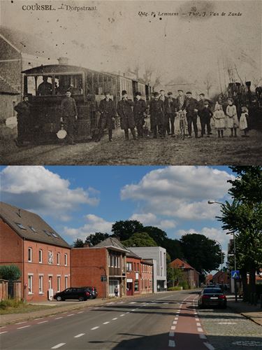 De tram in de Dorpstraat - Beringen