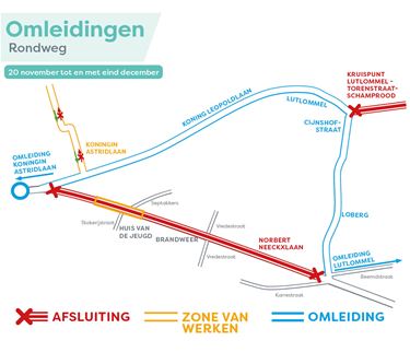 Deel Norbert Neeckxlaan wordt zes weken afgesloten - Lommel