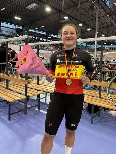 Dina Scavone Belgisch kampioene scratch - Lommel