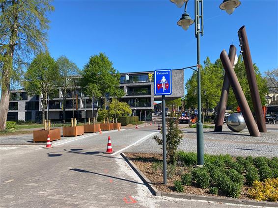 Oudsbergen - Dorpsplein Opglabbeek vernieuwd