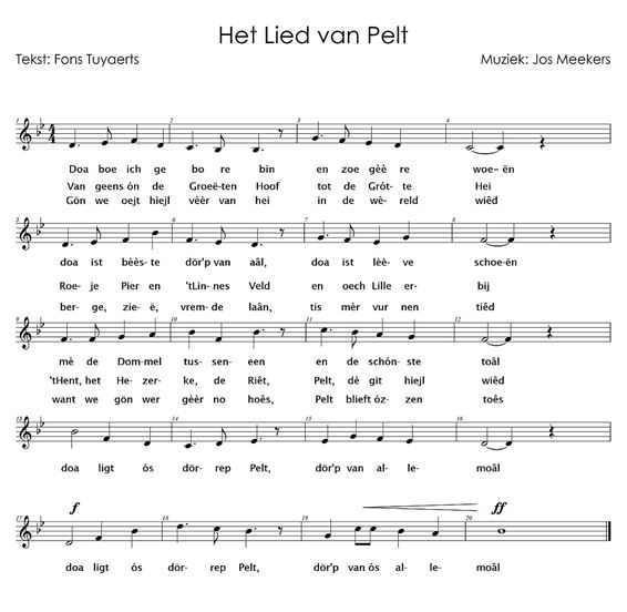Een nieuwe start voor het Pelter volkslied - Pelt