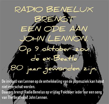 Eerbetoon aan John Lennon op Radio Benelux - Beringen