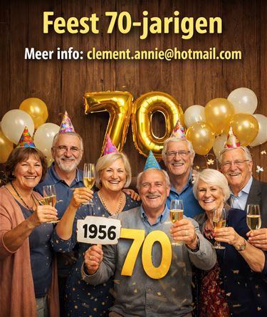 Feest 70-jarigen op 9 oktober