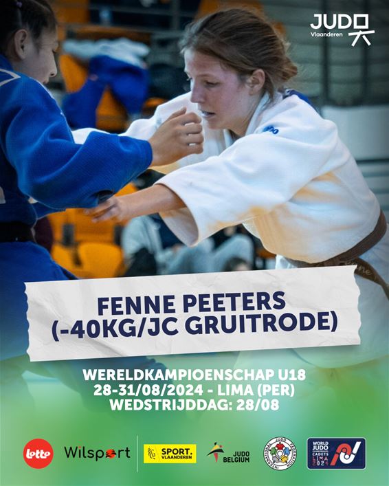 Fenne Peeters naar WK Judo - Hamont-Achel