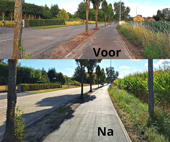 Fietspaden Dommellaan vernieuwd - Peer