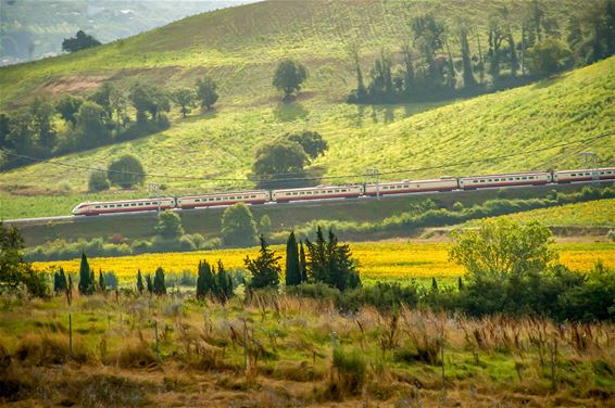 Frecciarossa snelt door het Italiaanse landschap - Oudsbergen