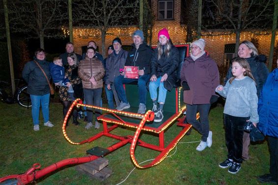 Frits zat als eerste op de KWB-kerstslee - Lommel