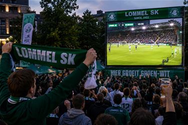 Groot scherm op Hertog Janplein voor Lommel SK