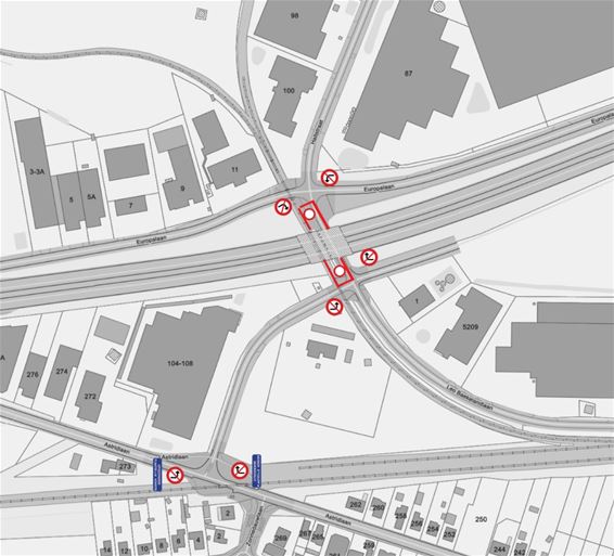 Pelt - Haltstraat onder Noord-Zuidbrug 4 dagen afgesloten