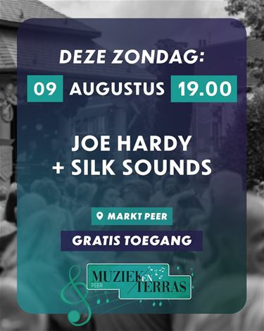 Joe Hardy zondag op Muziekenterras - Peer