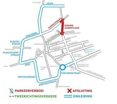 Kruispunt Kapelstraat-Albertlaan dicht vanaf 18/11 - Lommel