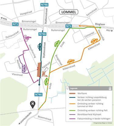Kruispunt Stationsstraat-Vreyshorring dicht - Lommel