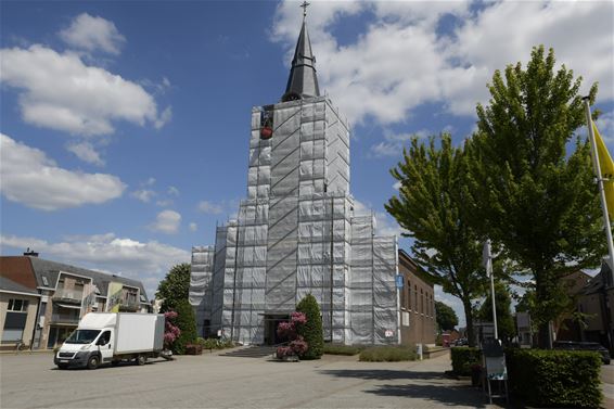 Laatste stuk restauratie kerk Koersel