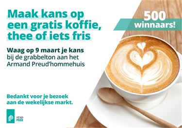 Maak kans op een gratis consumptie op de markt - Peer
