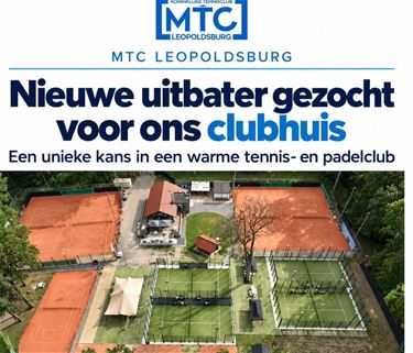 MTC Leopoldsburg zoekt uitbater clubhuis - Leopoldsburg