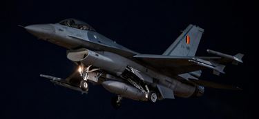 Peer - Nachtvluchten hervat op Kleine Brogel Air Base