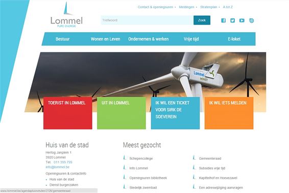 Nieuwe website voor Stad Lommel - Lommel