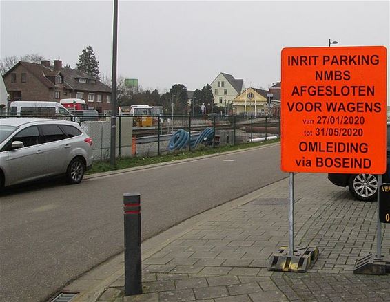 NMBS-parking alleen bereikbaar via Boseind - Pelt