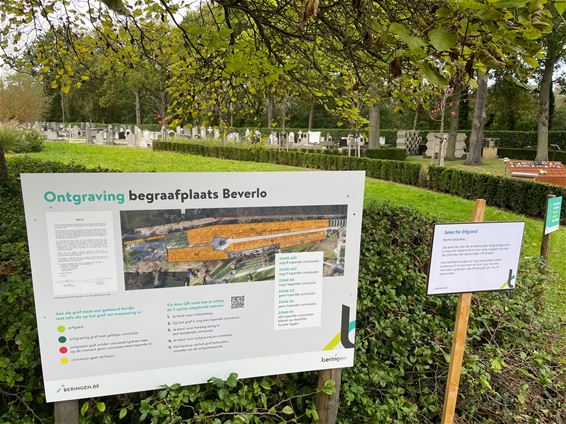 Ontgravingen op kerkhof Beverlo - Beringen