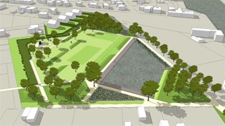 Park met visvijver in de Barrier - Lommel