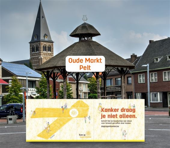 Peltse oude markt kleurt morgen geel - Pelt