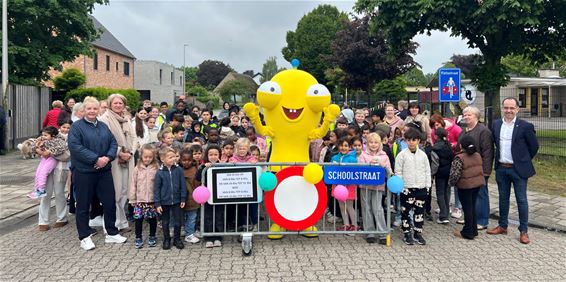 Proefopstelling schoolstraat aan De Geluksvogel - Hamont-Achel