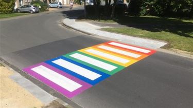 Regenboogzebrapaden aan 15 schoolomgevingen - Oudsbergen