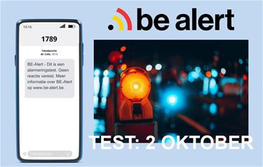 Registreer je op Be-Alert en ontvang testbericht