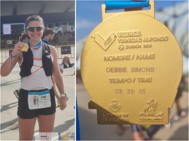 SACN-atlete Debbie Simons op marathon Valencia - Pelt