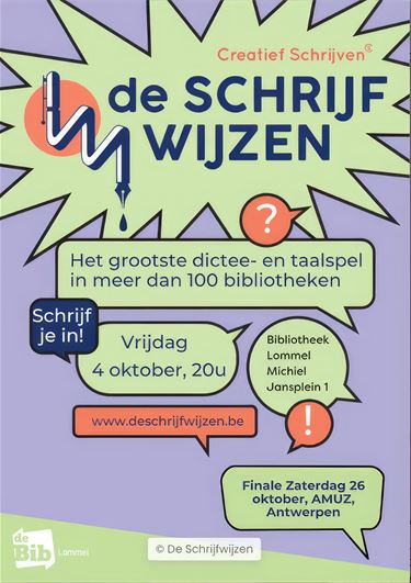 Schrijf je in voor 'De Schrijfwijzen'! - Lommel