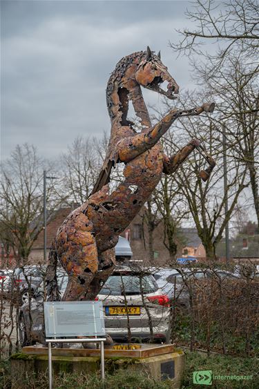 Peer - Standbeeld van Darco siert rotonde in Peer