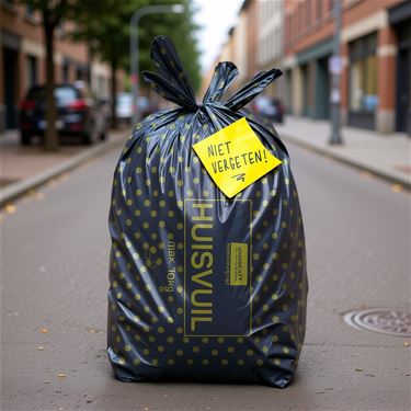 Tegoed huisvuilzakken afhalen - Pelt