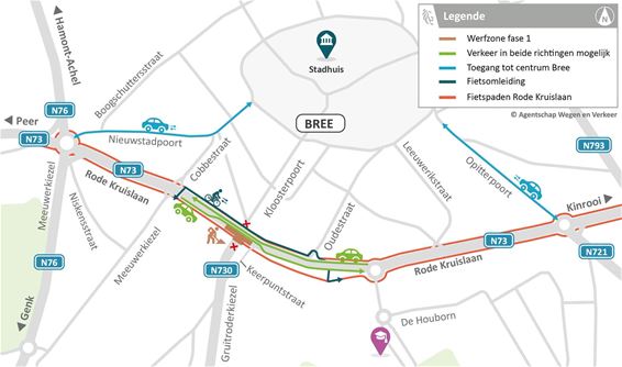Tijdelijk éénrichtingsverkeer in Boneputstraat - Bree