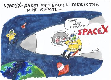 Toeristen in de ruimte