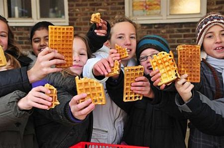 Wafelverkoop Boseindschool groot succes - Neerpelt