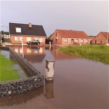 Weeral wateroverlast in de Lorkstraat - Lommel